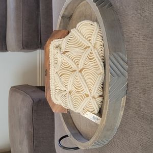 Boho crochet clutch NWT